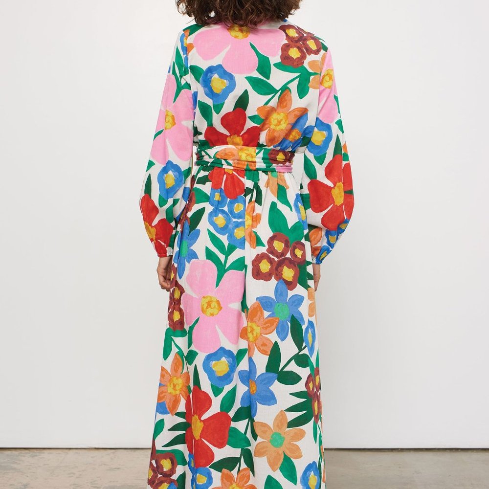 SOLD Mara Hoffman LUNA Floral V Neck Maxi Dress - Picture 5 of 8